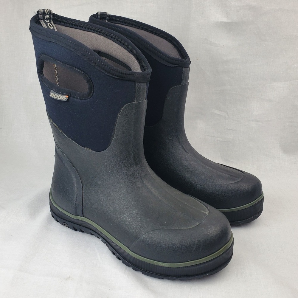 Bogs Men's Ultra Mid Waterproof Rugged Insulated Winter Rain Boot Black Size 6